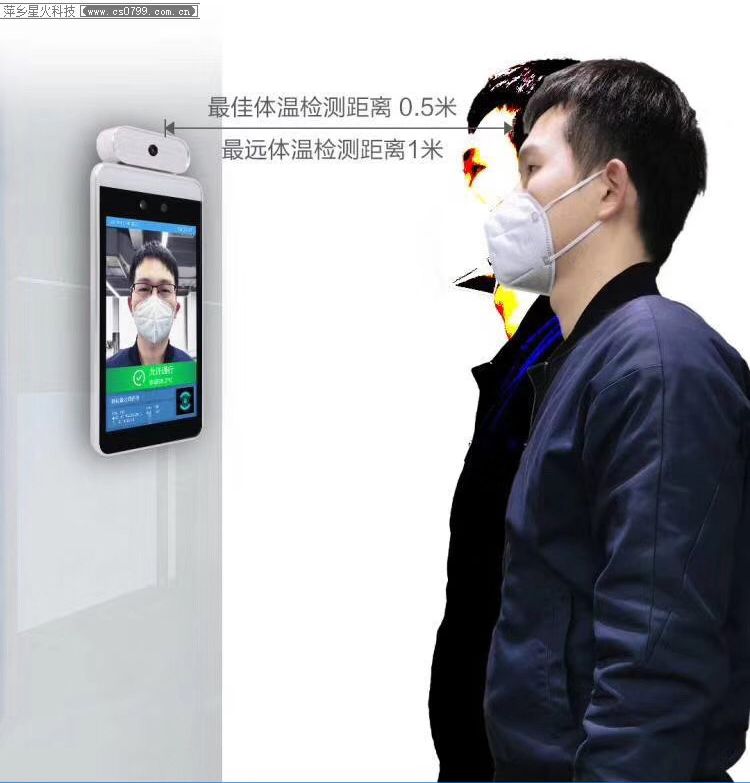 萍乡人脸识别测温仪红外线体温器考勤门禁一体机智能摄像头热成像检测(图4)